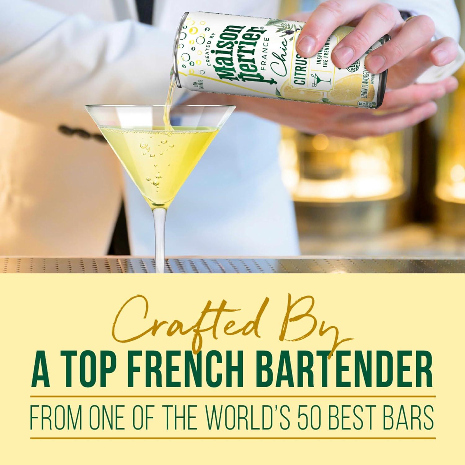 image:imageMaison Perrier Chic Citrus Fizz Lemon Flavored Sparkling Beverage Low Calorie Mocktail 24PackCitrus
