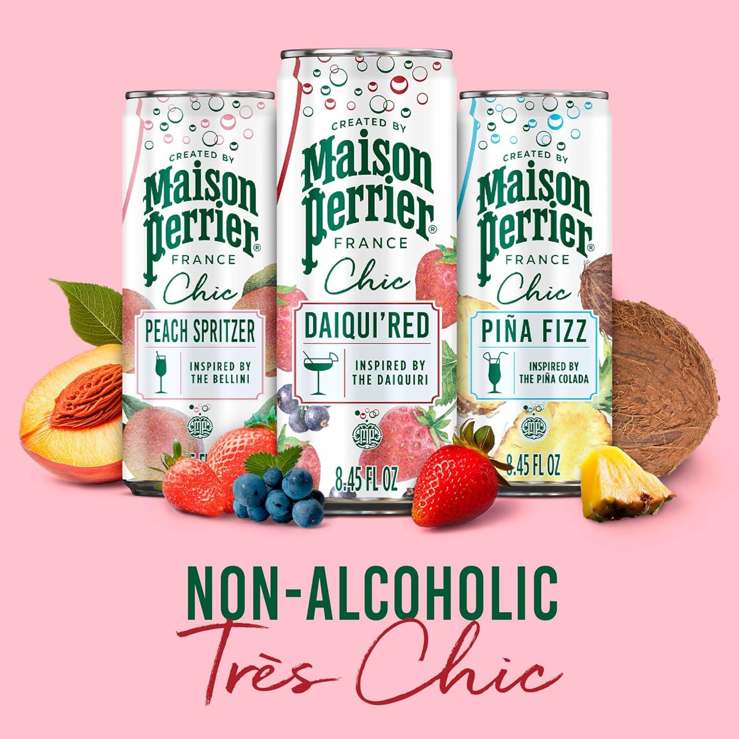 image:imageMaison Perrier Chic Citrus Fizz Lemon Flavored Sparkling Beverage Low Calorie Mocktail 24PackDaiquiRed