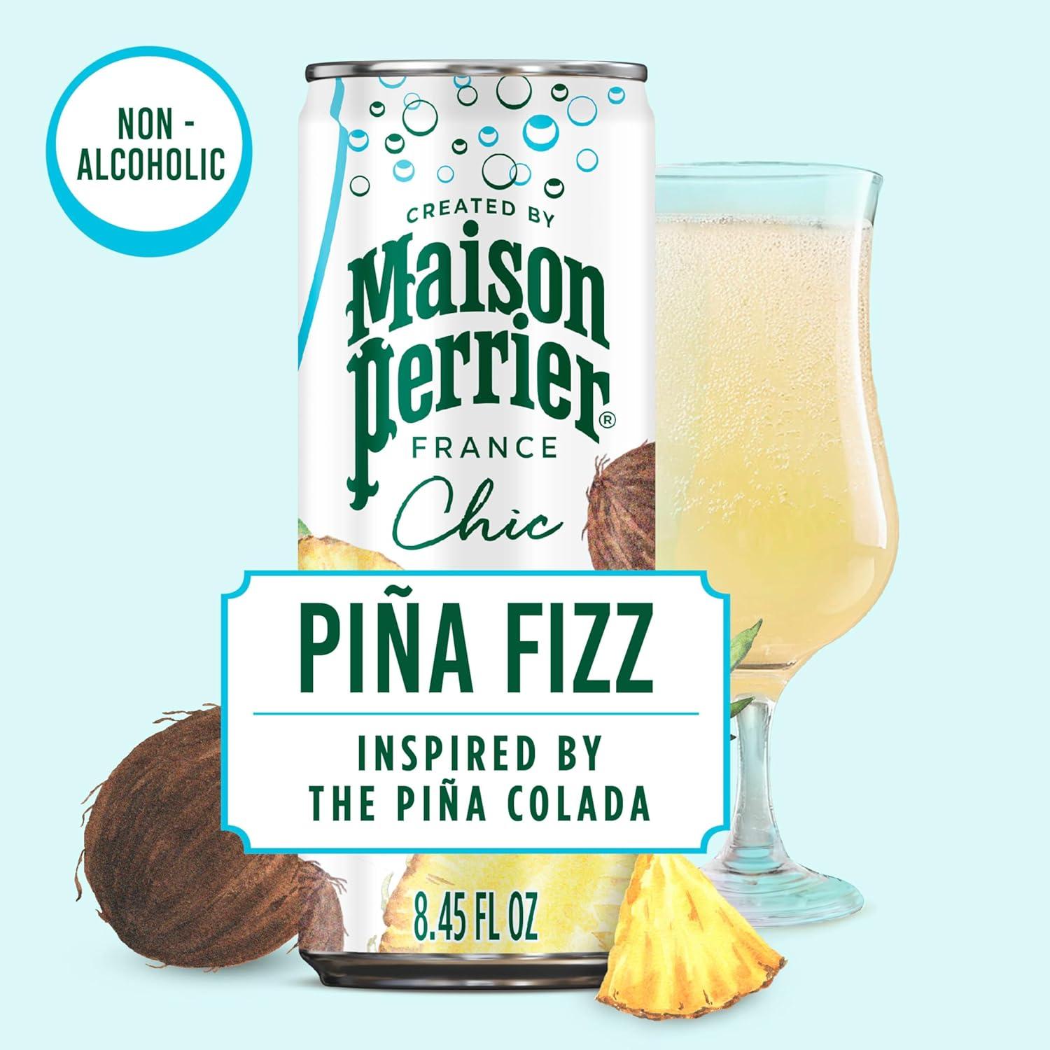 image:imageMaison Perrier Chic Citrus Fizz Lemon Flavored Sparkling Beverage Low Calorie Mocktail 24PackPina Fizz