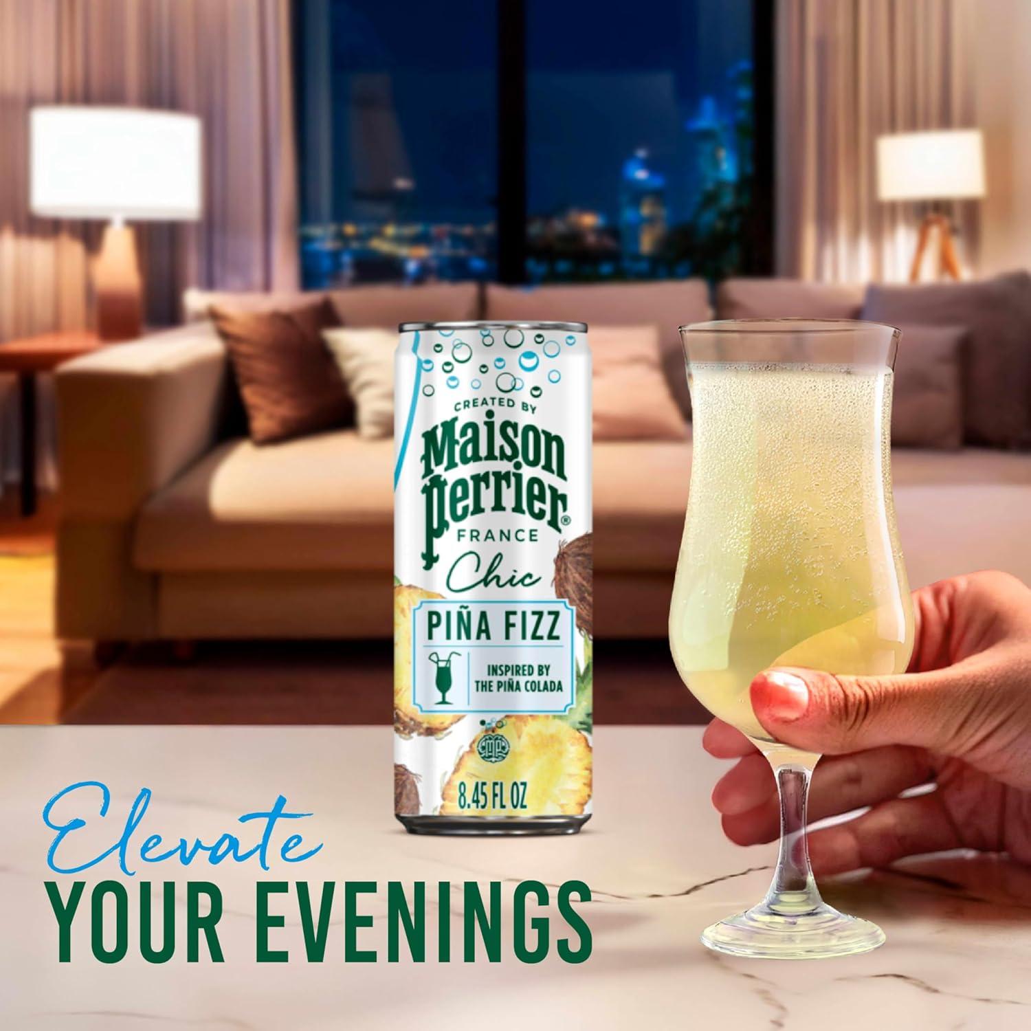 image:imageMaison Perrier Chic Citrus Fizz Lemon Flavored Sparkling Beverage Low Calorie Mocktail 24PackPina Fizz