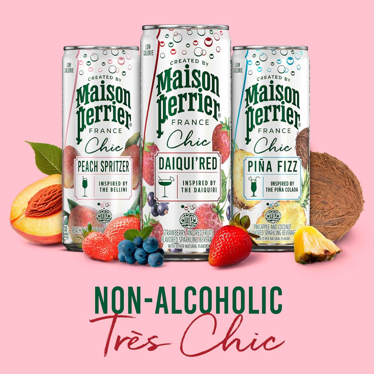 image:imageMaison Perrier Chic Citrus Fizz Lemon Flavored Sparkling Beverage Low Calorie Mocktail 24PackVariety Pack