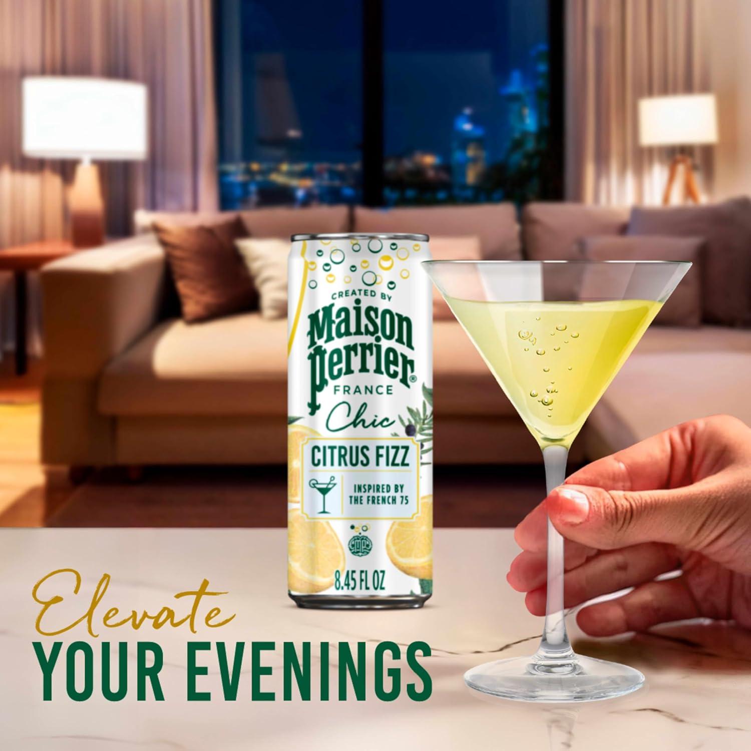 image:imageMaison Perrier Chic Pina Fizz Pineapple and Coconut Flavored Sparkling Beverage Low Calorie Mocktail 24PackCitrus