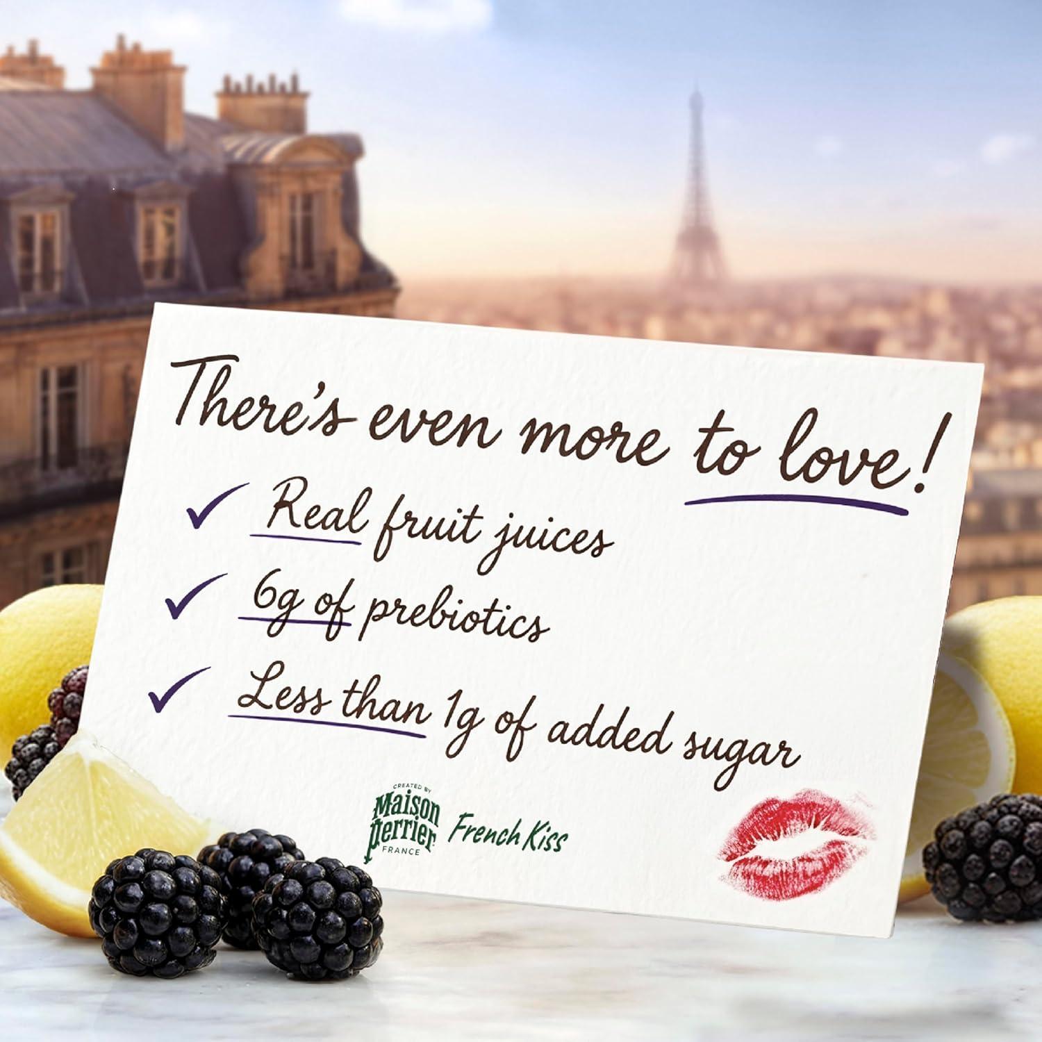 image:imageMaison Perrier French Kiss Sweetened Sparkling Juice Beverage Raspberry amp Lime Flavors With Real Fruit Juices 24PkBLACKBERRY LEMON