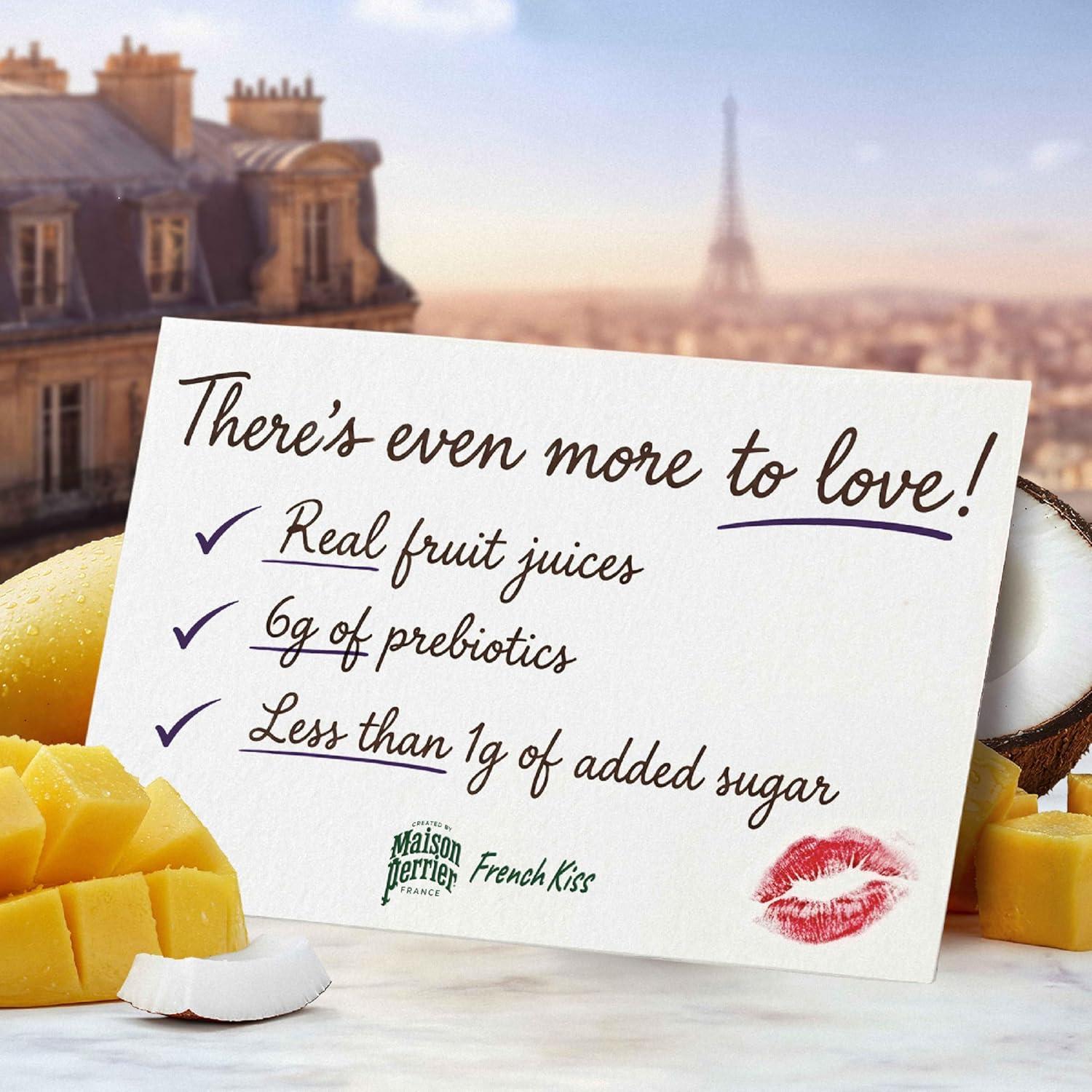 image:imageMaison Perrier French Kiss Sweetened Sparkling Juice Beverage Raspberry amp Lime Flavors With Real Fruit Juices 24PkMANGO COCONUT