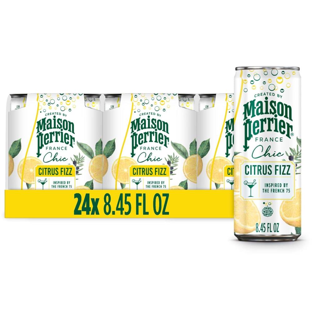 image:imageMaison Perrier Chic Citrus Fizz Lemon Flavored Sparkling Beverage Low Calorie Mocktail 24PackCitrus