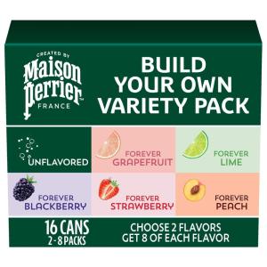 Maison Perrier Build Your Own Variety Pack, Sparkling Water, 11.15 Fl Oz Cans, 16-Pack(Variety Pack)