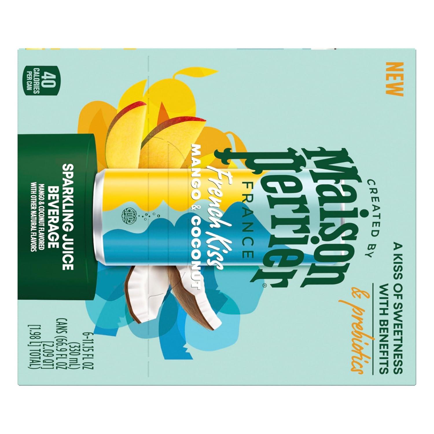 image:imageMaison Perrier French Kiss Sparkling Juice Beverage Mango amp Coconut Flavors With Real Fruit Juices 6Pk 669 fl oz