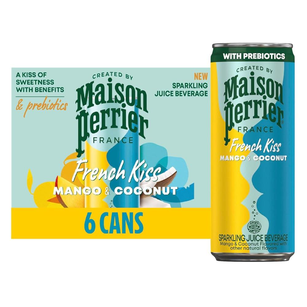 image:imageMaison Perrier French Kiss Sparkling Juice Beverage Mango amp Coconut Flavors With Real Fruit Juices 6Pk 669 fl oz